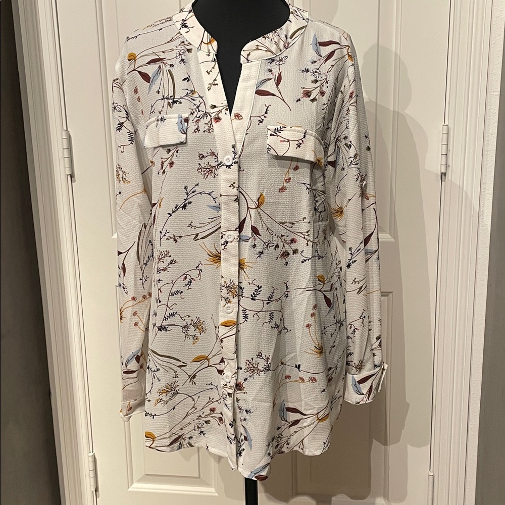 Floral Print Women's Blouse (E)